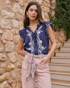 Blouse brodée Greta