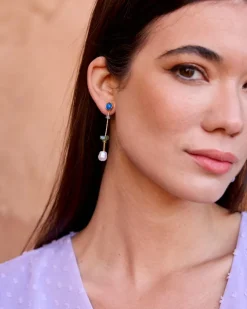 Boucles d’oreilles Camélia Pierre