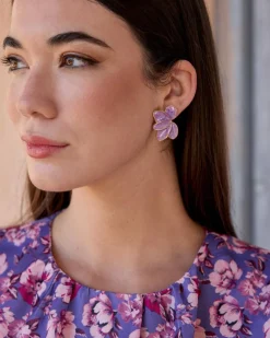 Boucles d’oreilles fleur de dahlia