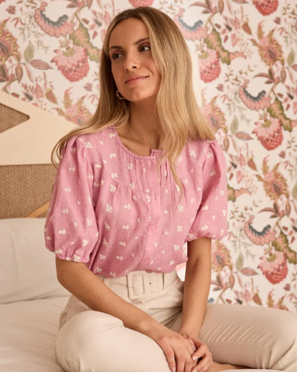 Chemise brodée Lia