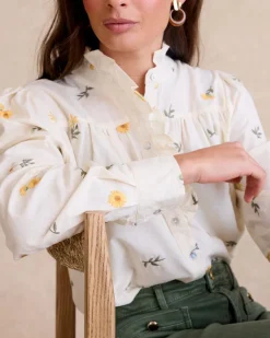 Chemise brodée Sabrina