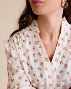 Chemise à fleurs runiques