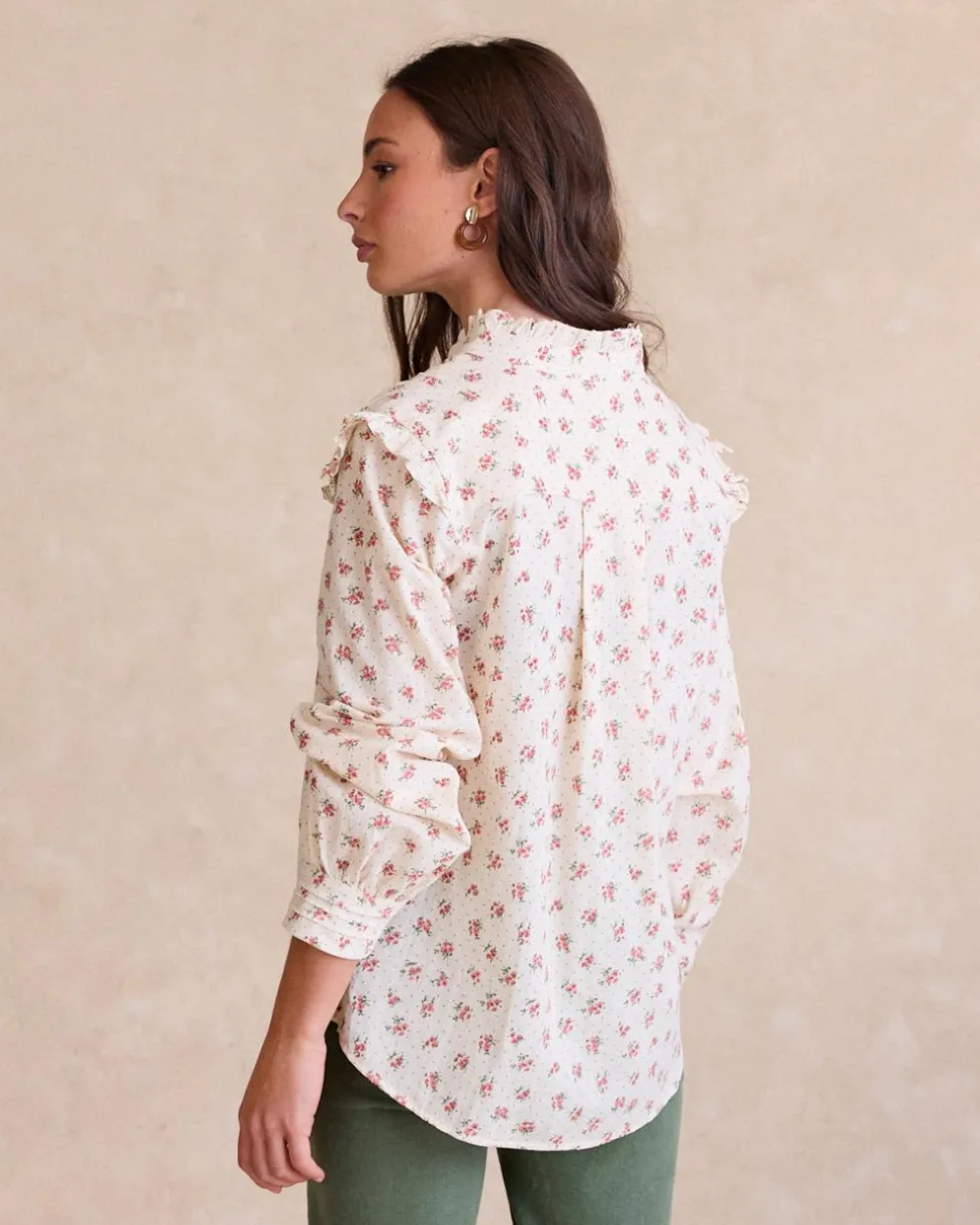 Chemise à fleurs runiques