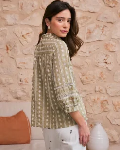 Elle Blouse Broderie Florale