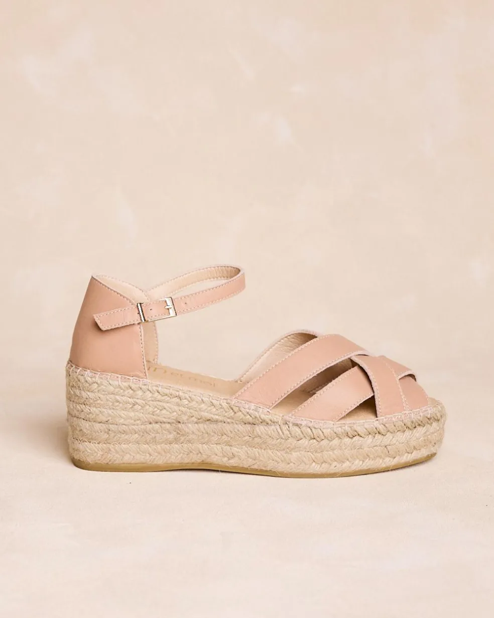Espadrille en croûte de cuir Cornelia
