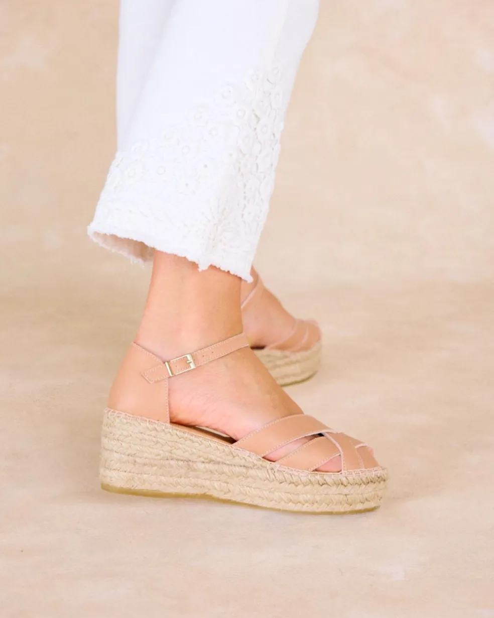 Espadrille en croûte de cuir Cornelia