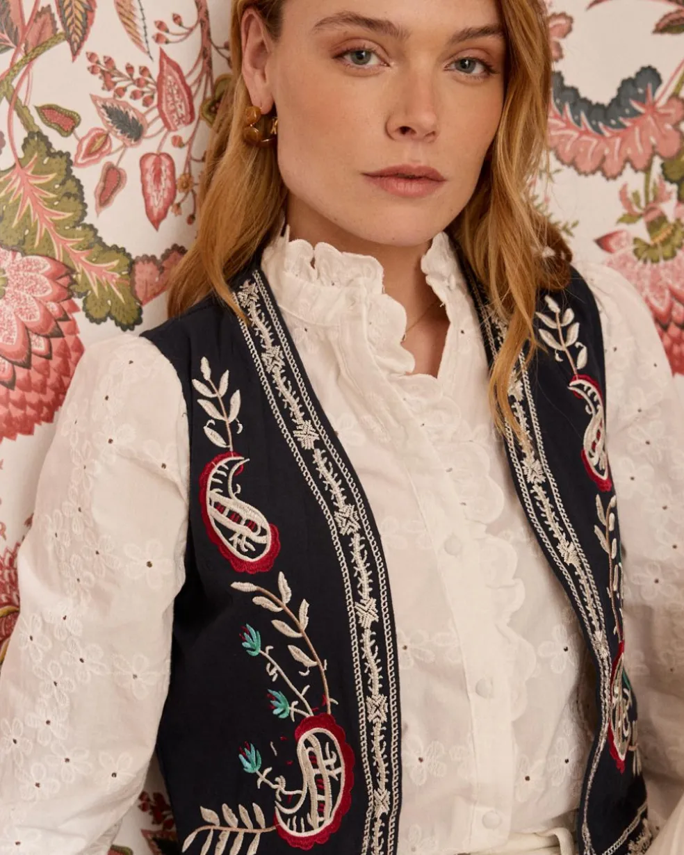Gilet brodé Abelina
