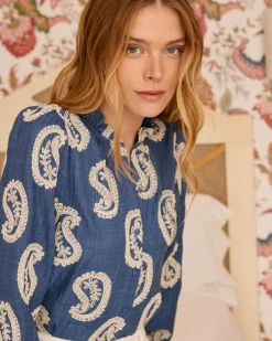 Helia Paisley Chemise brodée