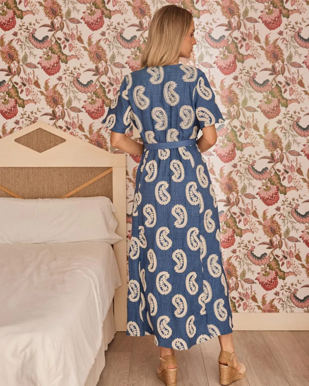 Robe brodée Paisley Ilse